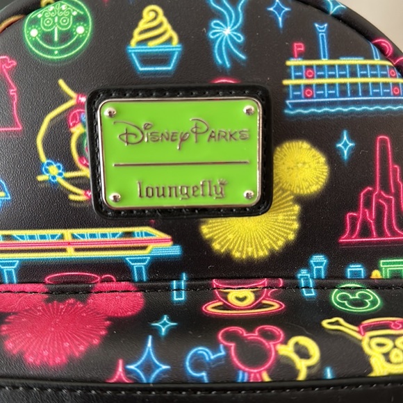 RARE HTF Loungefly Neon Disney Parks Backpack - Picture 5 of 5
